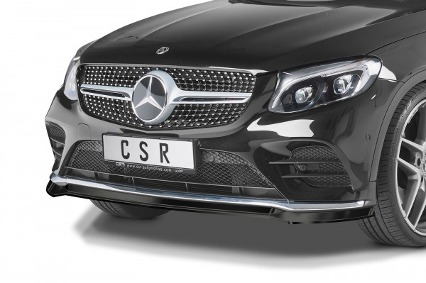 Cup-Spoilerlippe mit ABE für Mercedes Benz GLC (X253/C253) AMG-Line CSL552 Schwarz Strukturiert