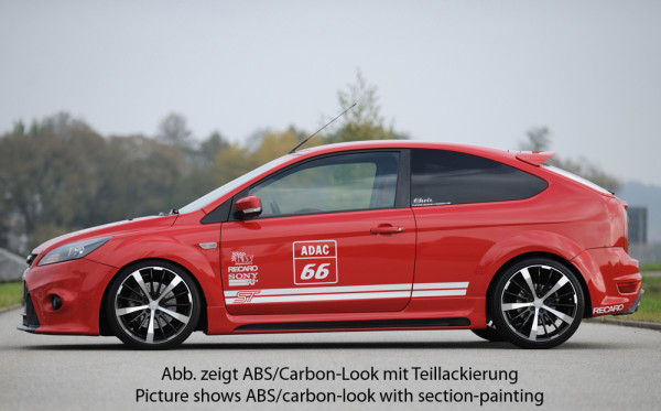 Rieger Seitenschweller rechts carbon look für Ford Focus 2 3-tür. 07.04-01.08 (bis Facelift)