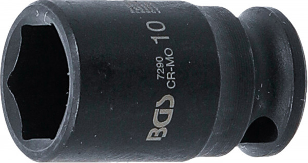 BGS Kraft-Steckschlüssel-Einsatz 10 mm Sechskant Innenvierkant 1/4 Zoll