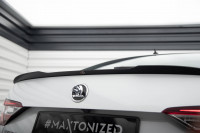 Spoiler CAP V.2 Für Skoda Superb Liftback Mk3 / Mk3 Facelift Schwarz Hochglanz