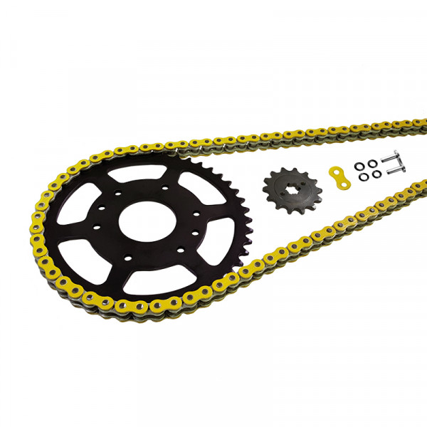 EK-Chain Kettensatz 525 MVXZ-2 für Triumph 675 Daytona ab Modelljahr 2006- Farbe Gelb