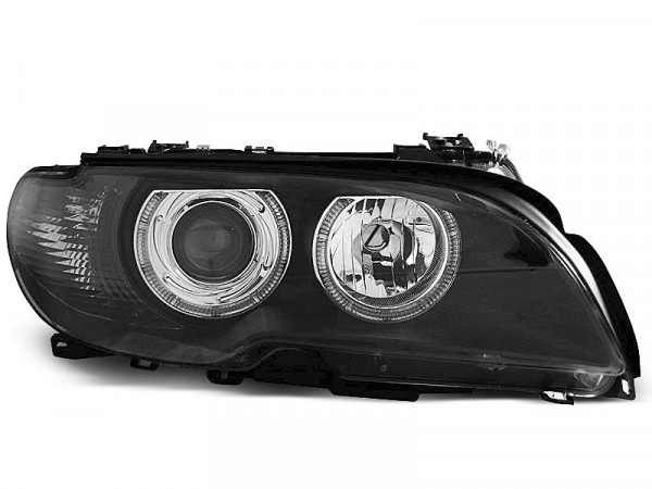Scheinwerfer Angel Eyes schwarz passend für BMW E46 04.03-06 Coupé Cabrio