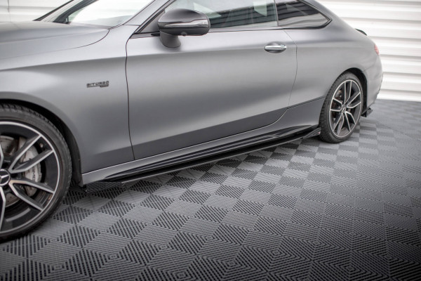 Street Pro Seitenschweller Ansatz Für + Flaps Mercedes-AMG C43 Coupe / Cabrio C205 Facelift / A205