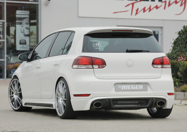 Rieger Heckschürzenansatz carbon look für VW Golf 6 GTD 3-tür.