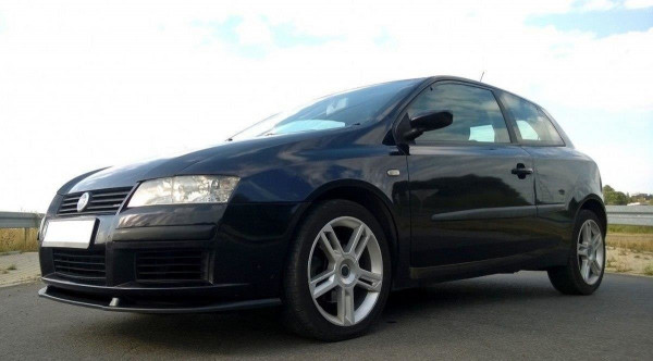 Front Ansatz Für FIAT STILO 3 Türer Schwarz Hochglanz