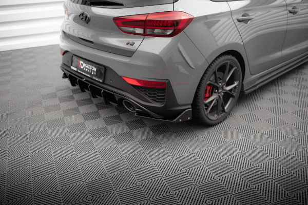 Heck Ansatz Flaps Diffusor V.4 +Flaps Für Hyundai I30 N Hatchback Mk3 Facelift