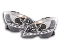 Scheinwerfer Set Daylight LED chrom passend für Mercedes C-Klasse W204 07-10 Scheinwerfer Set Daylight LED chrom passend für Mercedes C-Klasse W204 07-10