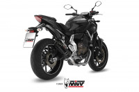 MIVV GP-C Edelstahl Schwarz mit Carbonendkappe passend für YAMAHA MT-07 / FZ-07 2014–2024 MIVV GP-C Edelstahl Schwarz mit Carbonendkappe passend für YAMAHA MT-07 / FZ-07 2014–2024