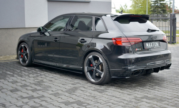 Seitenschweller Ansatz Für Audi RS3 8V FL Sportback Schwarz Hochglanz