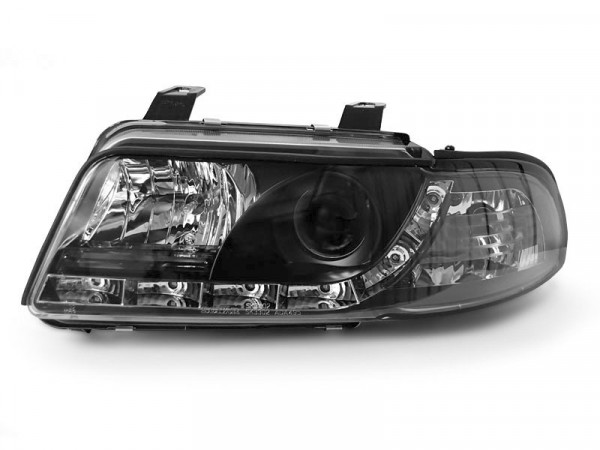 Scheinwerfer Tageslicht schwarz passend für Audi A4 01.99-09.00