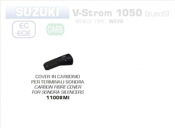 11008MI-Arrow Zubehör Hitzeschutz Carbon