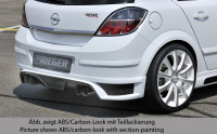 Rieger Heckschürzenansatz carbon look für Opel Astra H Schrägheck 03.04-