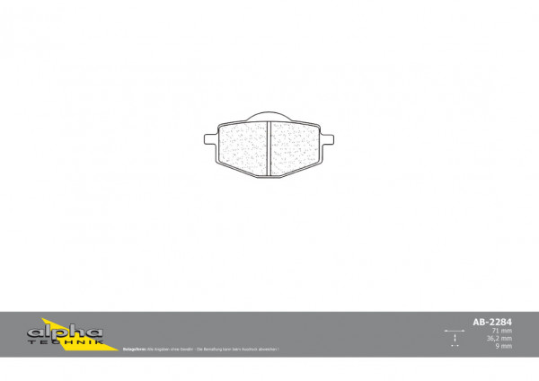 alpha Technik Bremsbelag Straße mit ABE