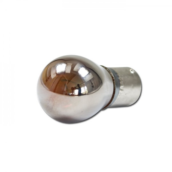 Kugellampe | 12V | 21W | Ba15s Ø=25x45 mm | Pin 180° | chrom