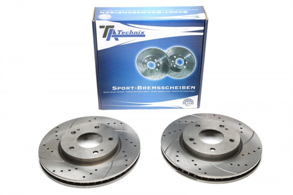 TA Technix Sport Bremsscheiben Satz Vorderachse passend für Mitsubishi Lancer Stufenheck / Lancer Ko