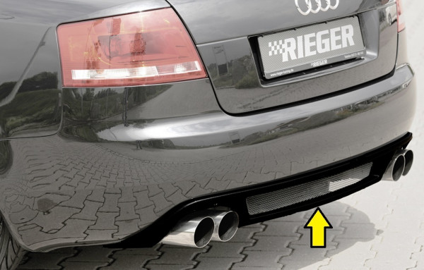 Rieger Heckeinsatz (GBL-55270) glanz schwarz für Audi A4 (8H) Cabrio 04.02-12.05 (bis Facelift)