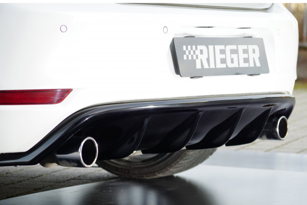 Rieger Heckeinsatz glanz schwarz für VW Golf 6 GTI Cabrio