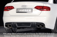 Rieger Heckschürzenansatz matt schwarz für Audi A4 (B8/B81) Lim. 11.07-12.11 (bis Facelift)