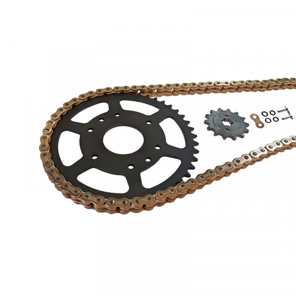 EK-Chain Kettensatz 525 MVXZ-2 für Kawasaki ZX7R Farbe Gold