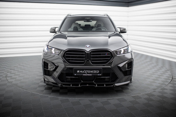 Front Ansatz V.1 Für BMW X5 M F95 Facelift Schwarz Hochglanz