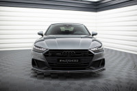 Front Ansatz V.1 Für Audi A7 S-Line C8 / S7 C8 / C8 Facelift / S7 Facelift Schwarz Hochglanz
