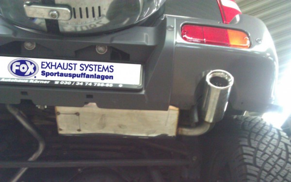 FOX Endschalldämpfer 1x80 Typ 13 passend für Suzuki Jimny 1,3l 59kW (1998–2005)