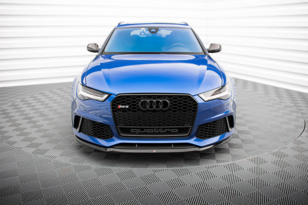 Front Ansatz V.2 Für Audi RS6 C7 / C7 Facelift Schwarz Hochglanz