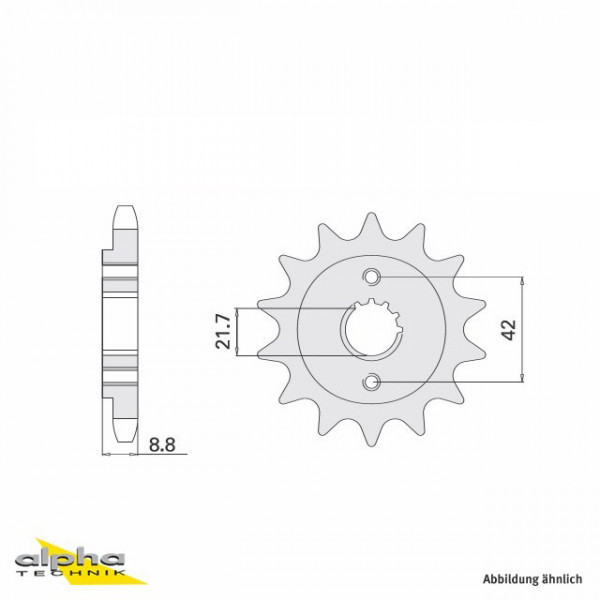 Ritzel 14 Zähne Teilung 520