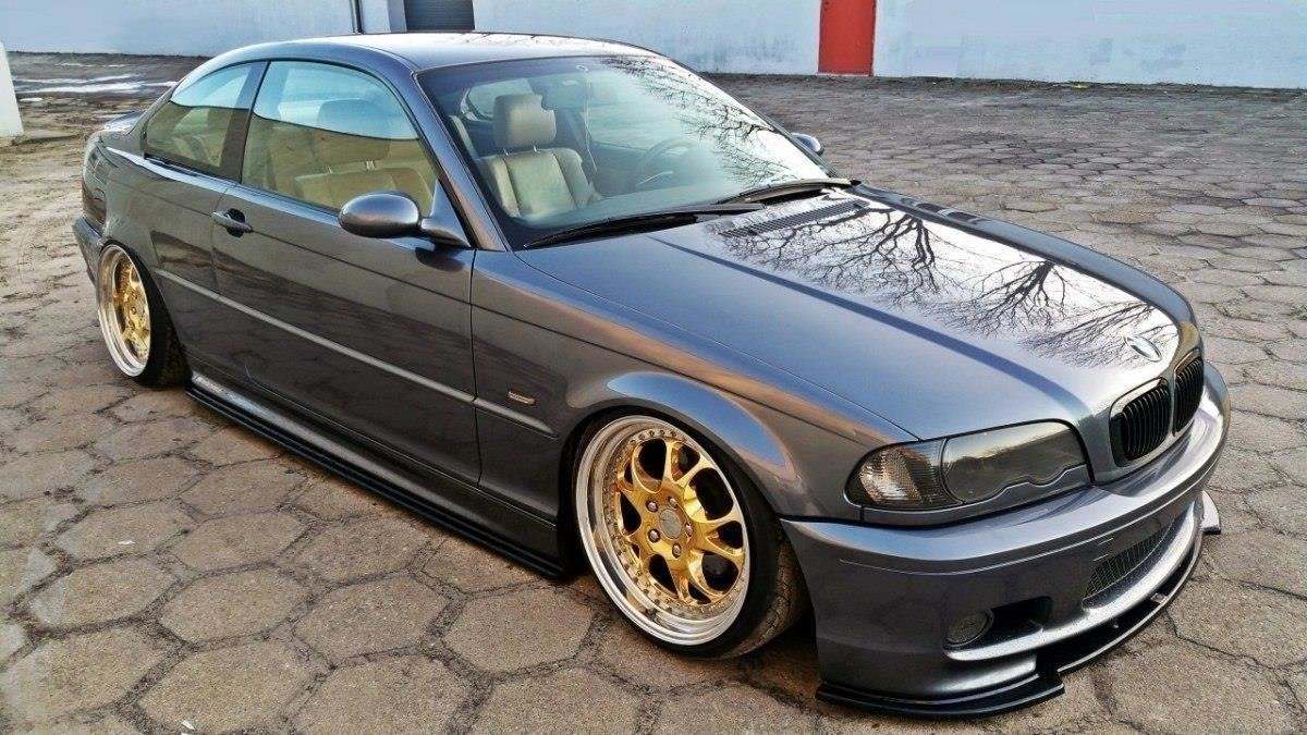 Front Ansatz Für BMW 3er E46 M Paket COUPE Schwarz Matt Frontansätze Aerodynamik Auto Front Ansatz Für BMW 3er E46 M Paket COUPE Schwarz Matt Frontansätze Aerodynamik Auto