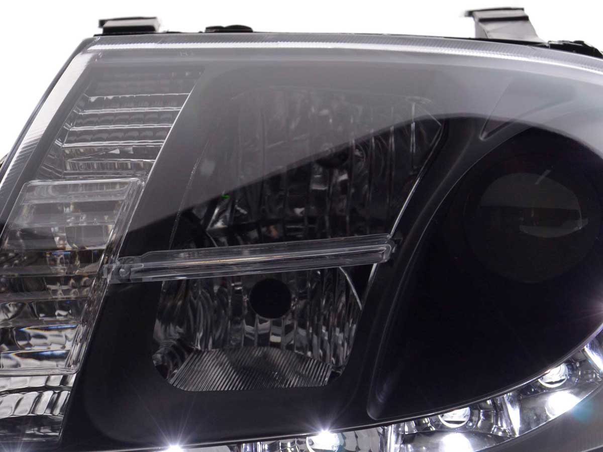 Scheinwerfer Set Daylight LED TFLOptik Audi TT 8N Bj. 9906 schwarz Scheinwerfer