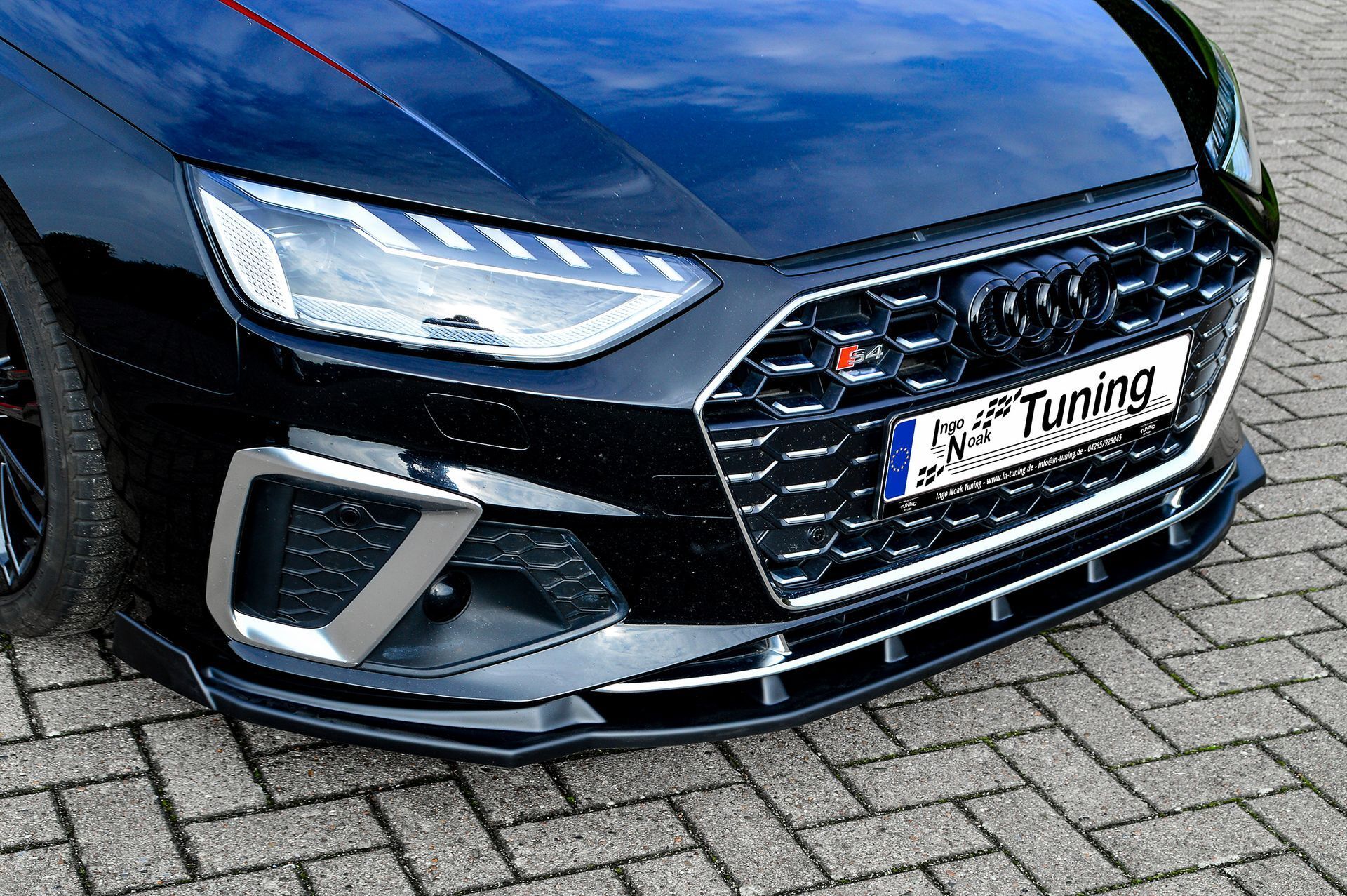 Cup Frontspoilerlippe mit Wing für Audi A4 B9 Facelift ab Bj. 2019