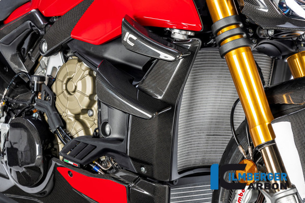 Ilmberger Carbon Wasserkühlerabdeckung rechts glanz für Ducati Streetfighter V4 2020-