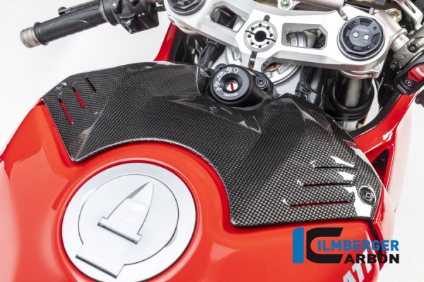 Ilmberger Carbon Abdeckung vorne am Tank glanz Panigale V4/V4S/V4R