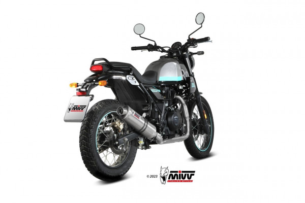 MIVV Endschalldämpfer Oval Edelstahl passend für ROYAL ENFIELD SCRAM 411 & HIMALAYAN 22-24