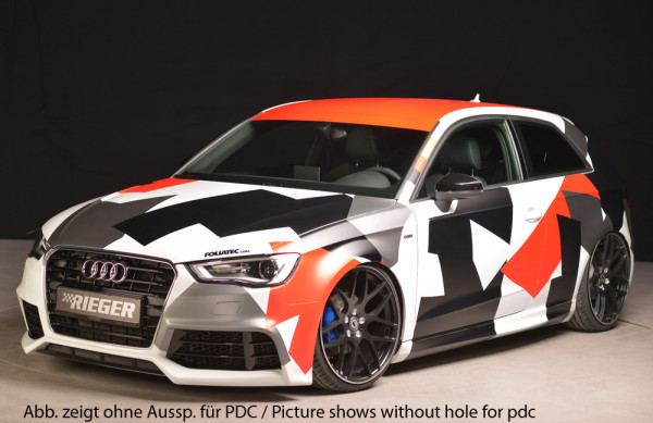 Rieger Spoilerstoßstange für Audi A3 S3 (8V) 3-tür. (Schrägheck 8V1) 05.13-08.16 (bis Facelift)