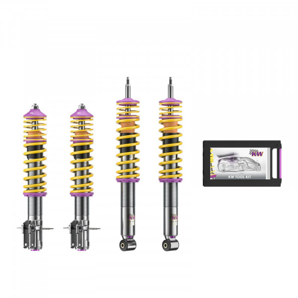 KW Gewindefahrwerk V3 inox passend für VW Golf I Cabriolet (155)