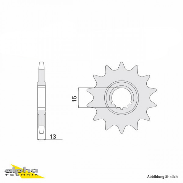 Ritzel 14 Zähne Teilung 428