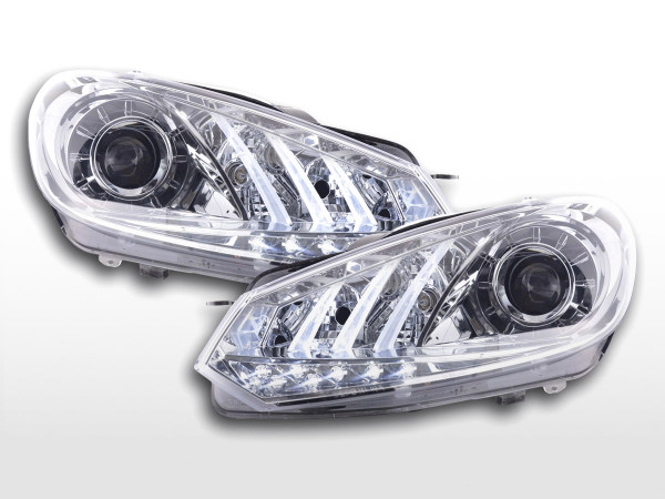 Scheinwerfer Set Daylight LED TFL-Optik VW Golf 6 08- chrom