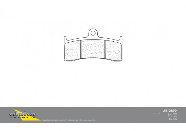 ALPHA TECHNIK Bremsbelag Racing ohne ABE