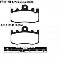 EBC FA441 HH Bremsbeläge passend für BMW K 1200 GT K44 EBC FA441 HH Bremsbeläge passend für BMW K 1200 GT K44