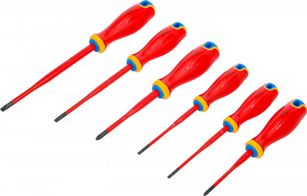 VDE-Schraubendreher-Satz extra dünne Spitze 6-tlg.