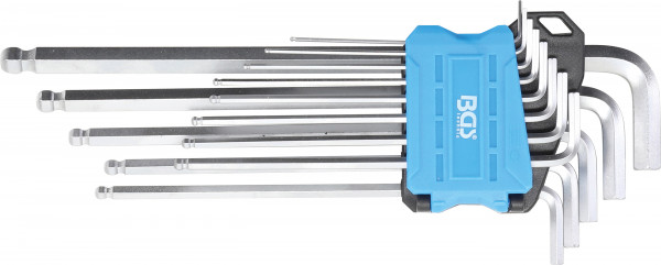 Winkelschlüssel-Satz extra lang Zollgrößen 13-tlg. Innensechskant / Kugelkopf