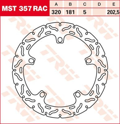 Bremsscheibe starr MST357RAC