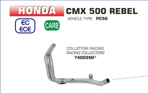 74002MI-Arrow Racing Krümmer Für Honda CMX 500 Rebel 17-21