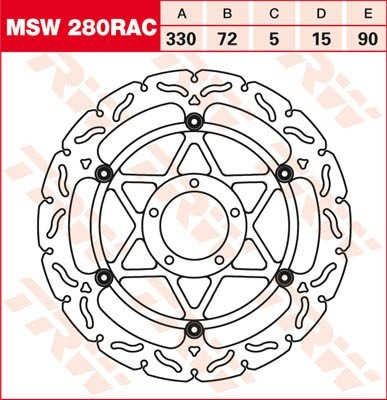 Bremsscheibe schwimmend MSW280RAC
