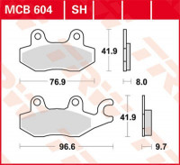 Scheibenbremsbeläge MCB604 passend für Yamaha XTZ 750 und Triumph Modelle Scheibenbremsbeläge MCB604 passend für Yamaha XTZ 750 und Triumph Modelle