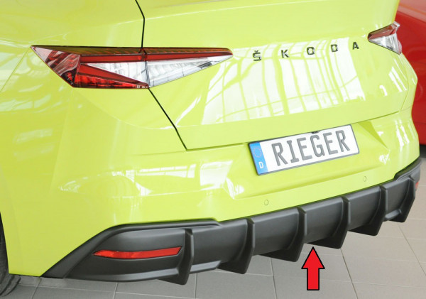 Rieger Heckeinsatz matt schwarz für Skoda Enyaq iV RS (NY) Coupé (5AC) 07.21-