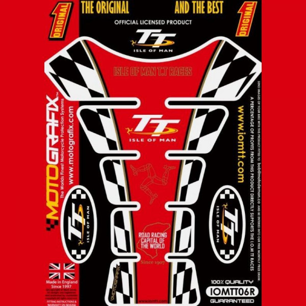 Motografix Isle Of Man TT Races 3D Gel Tank Pad Protector IOMTT06R
