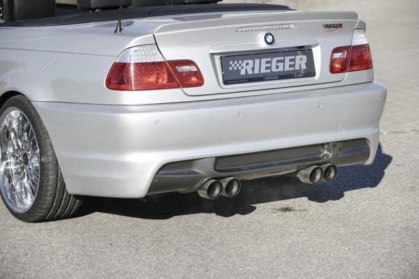 Rieger Heckeinsatz carbon look für BMW 3er E46 Coupé 02.98-12.01 (bis Facelift)