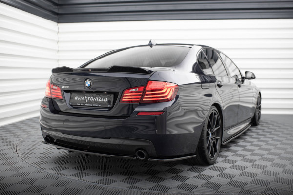 Heck Ansatz Flaps Diffusor Für BMW 5er F11 M Paket (mit Zwei Einzel Endstücken) Schwarz Hochglanz
